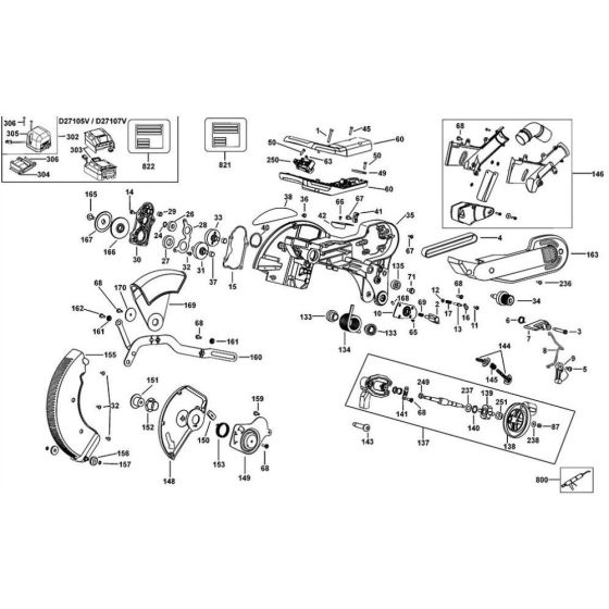 Main Assembly for DeWalt D27105