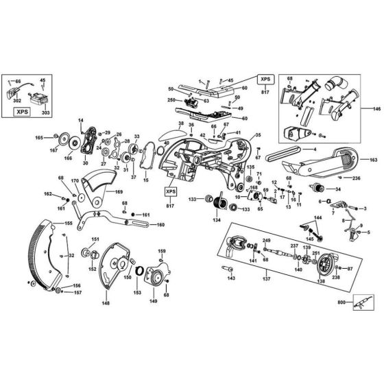 Main Assembly for DeWalt Saw