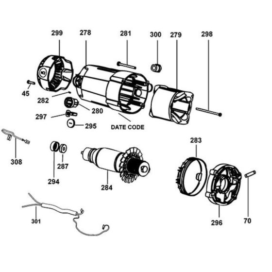 Field Assembly for DeWalt D27107