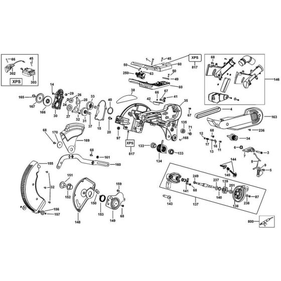 Main Assembly for DeWalt Saw