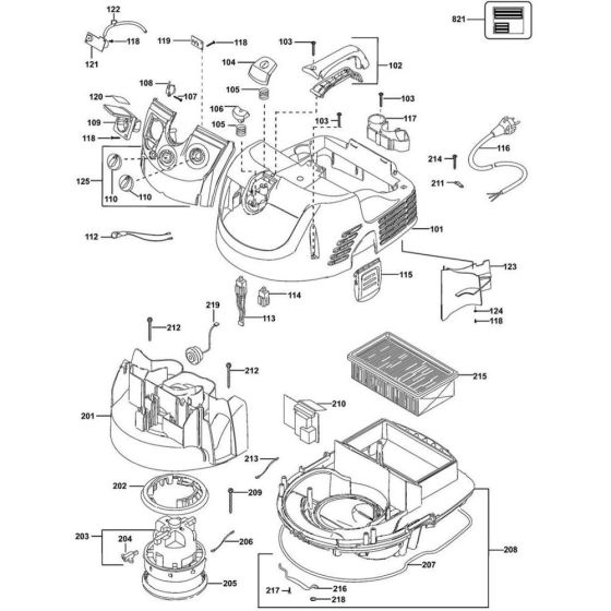 Main Assembly for DeWalt D27902M