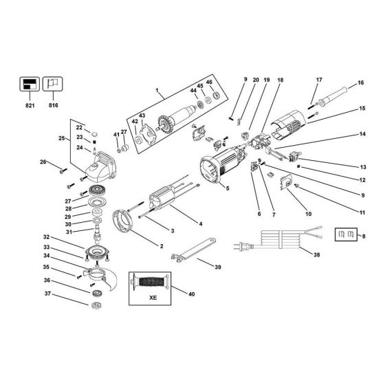 DeWalt D28011 Main Assembly