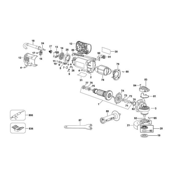 DeWalt D28108 Main Assembly