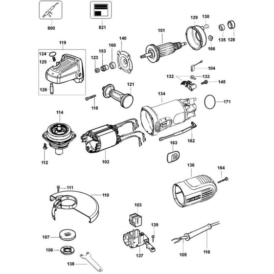 DeWalt D28129 Main Assembly