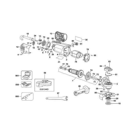 Main Assembly for DeWalt D28134