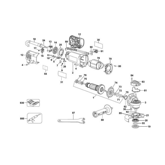 Main Assembly for DeWalt D28135