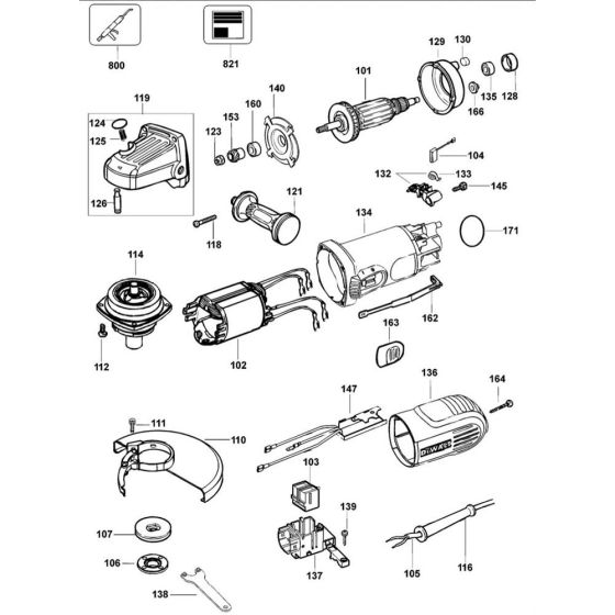 DeWalt D28155 Main Assembly