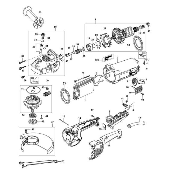 Main Assembly for DeWalt D28400