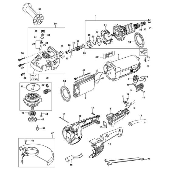 DeWalt D28400 Main Assembly
