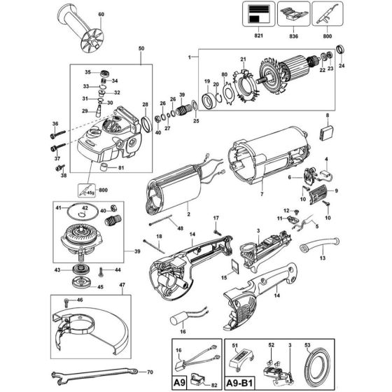 Main Assembly for DeWalt D28413