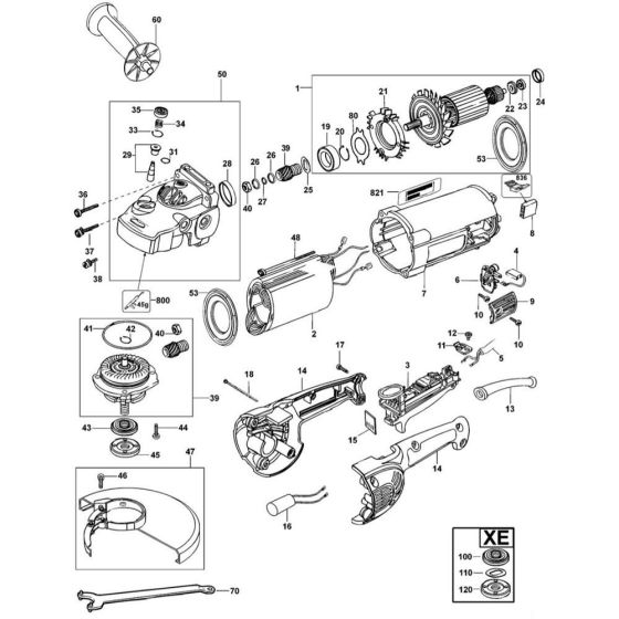 DeWalt D28414 Main Assembly