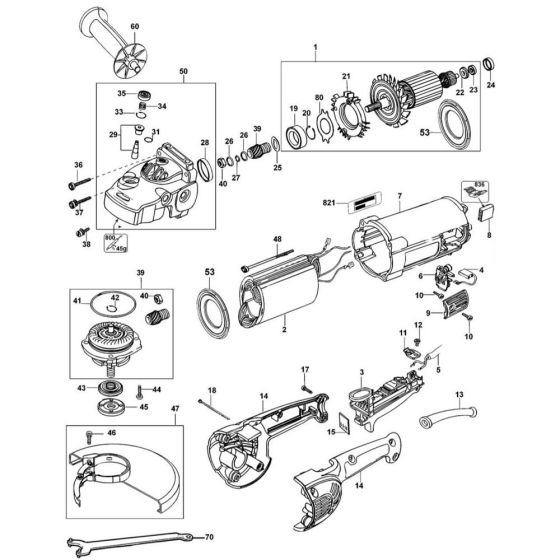Main Assembly for DeWalt D28421