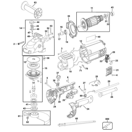 Main Assembly for DeWalt D28490