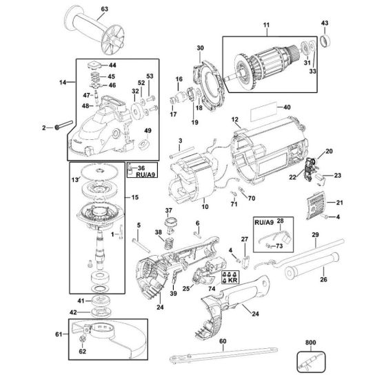 Main Assembly for DeWalt D28490