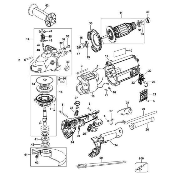 DeWalt D28491 Main Assembly