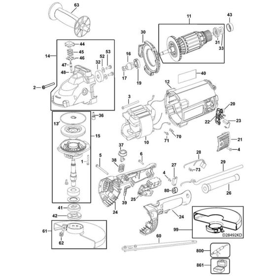 Main Assembly for DeWalt D28492
