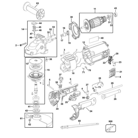 Main Assembly for DeWalt D28493