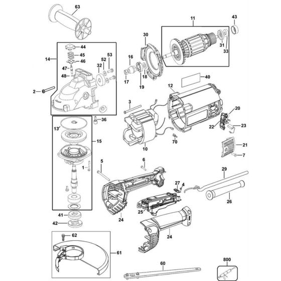 DeWalt D28498 Main Assembly