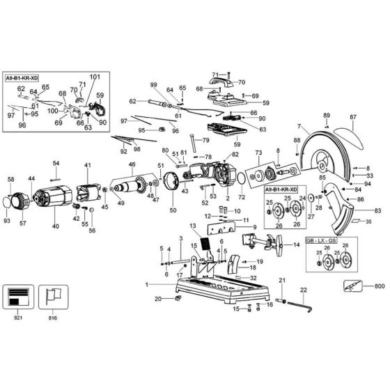 Main Assembly for DeWalt D28700