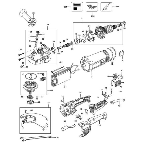 Main Assembly for DeWalt D28750