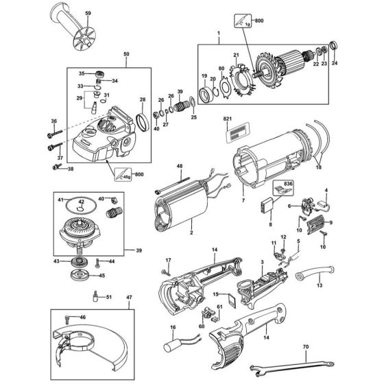 Main Assembly for DeWalt D28750