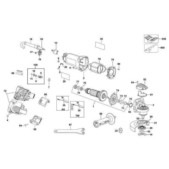 Main Assembly for DeWalt D28803