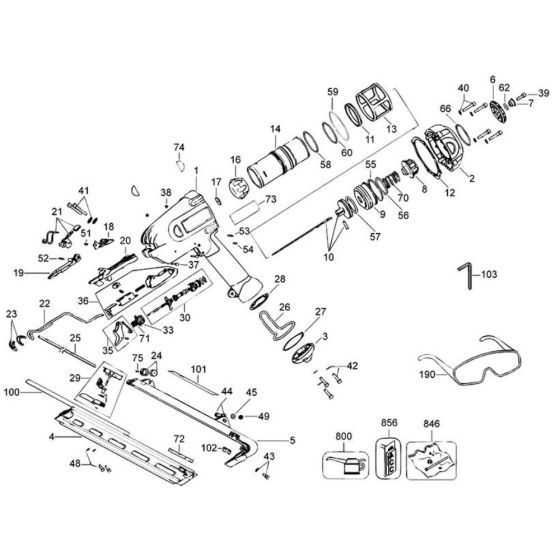 Main Assembly for DeWalt Nailers