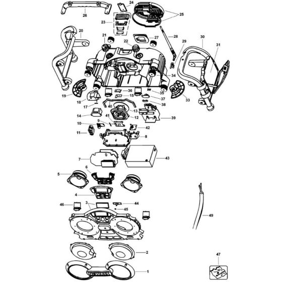 Main Assembly for DeWalt DC011