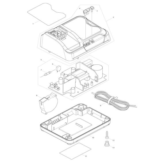 Makita DC10SB Charger Assembly