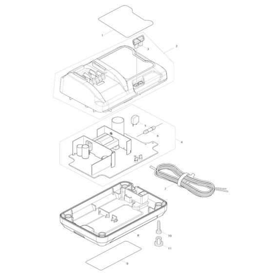 Makita DC10WD Charger Assembly
