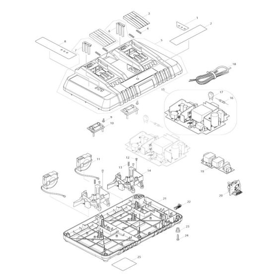 Makita DC18RD Charger Assembly
