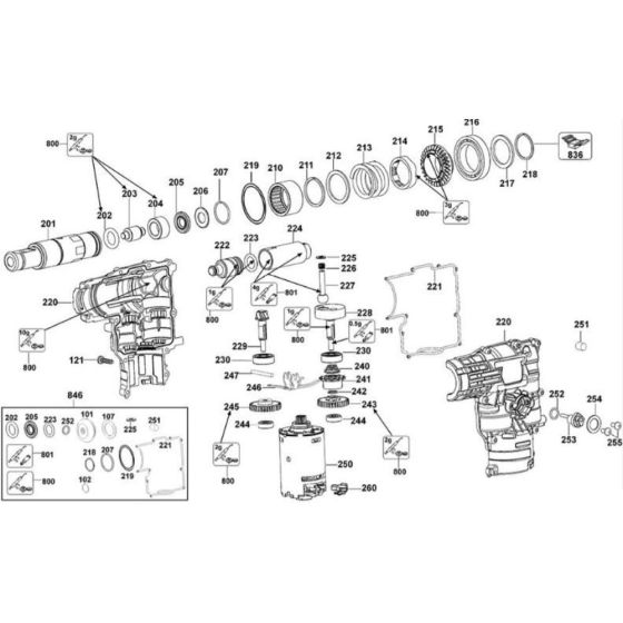 Crankshaft Assembly for DeWalt DC222K
