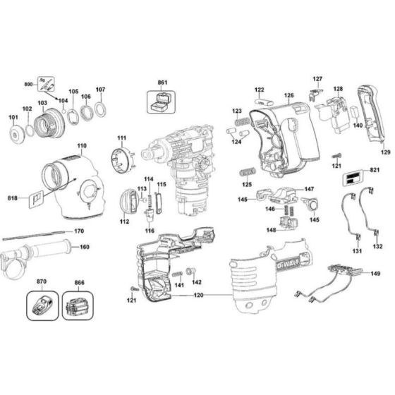 Main Assembly for DeWalt DC223K