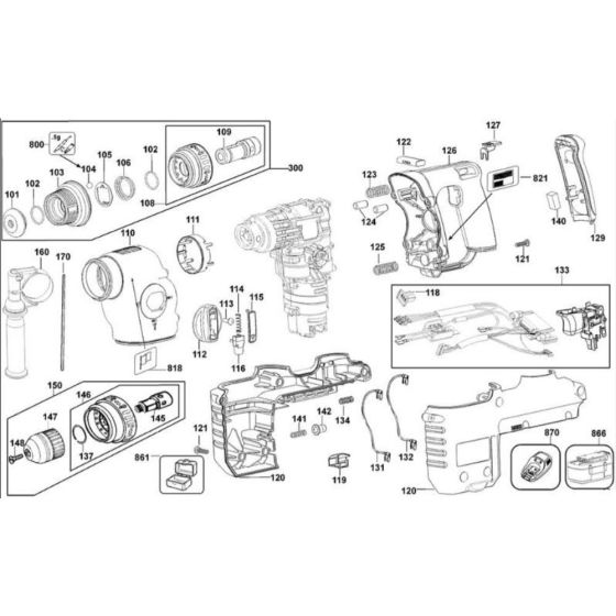 Main Assembly for DeWalt DC234K