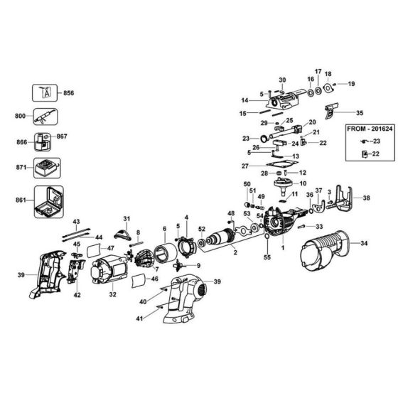 Main Assembly for DeWalt DC385KB