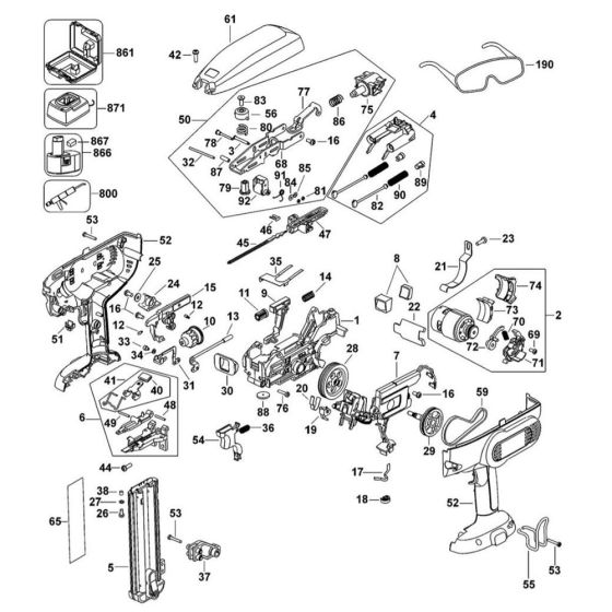 Main Assembly for DeWalt DC609K