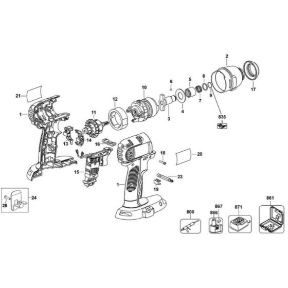 DeWalt DC825 Type 2 Assembly