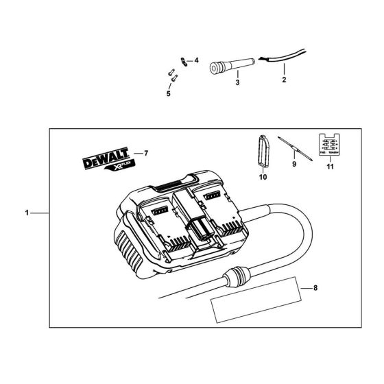 Main Assembly for DeWalt DCB500 Adaptor