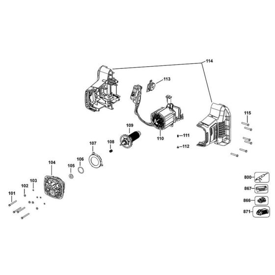 Rotor Assembly for DeWalt DCD240 Mixer