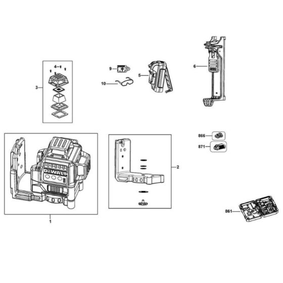 Main Assembly for DeWalt Laser