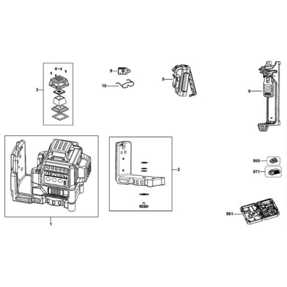 Main Assembly for DeWalt Laser