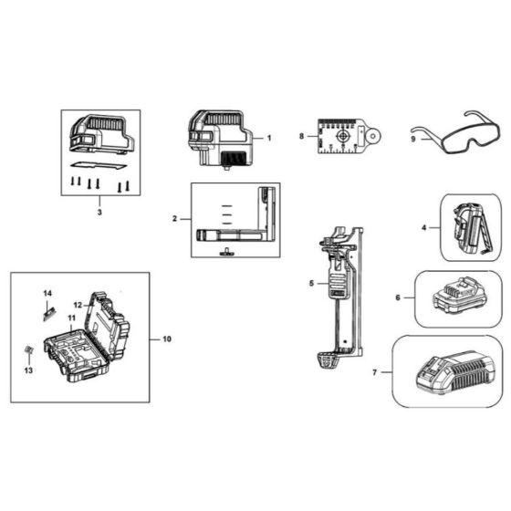 Main Assembly for DeWalt Laser