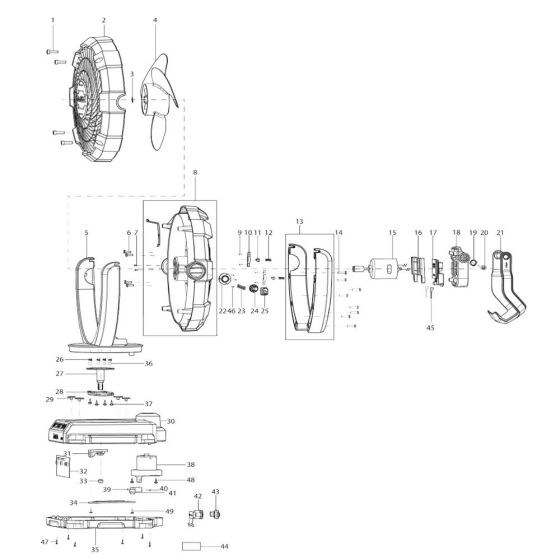 Makita DCF102 Fan Assembly