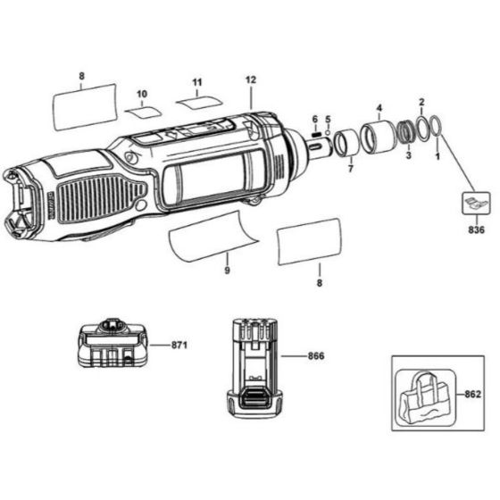 DeWalt DCF682 Main Assembly