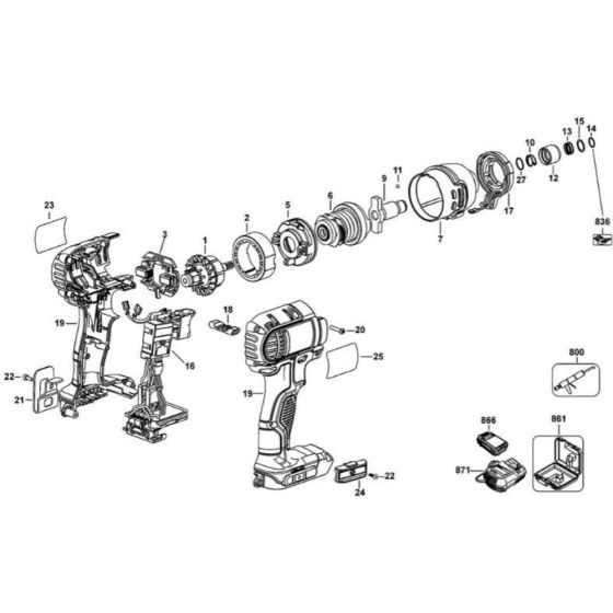 DeWalt DCF885 Type 2 Assembly