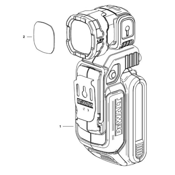 Main Assembly for DeWalt DCL044 Torch