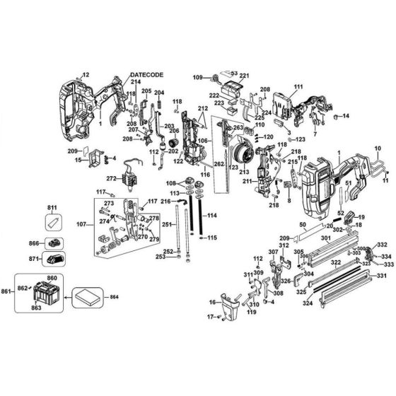 Main Assembly for DeWalt DCN681