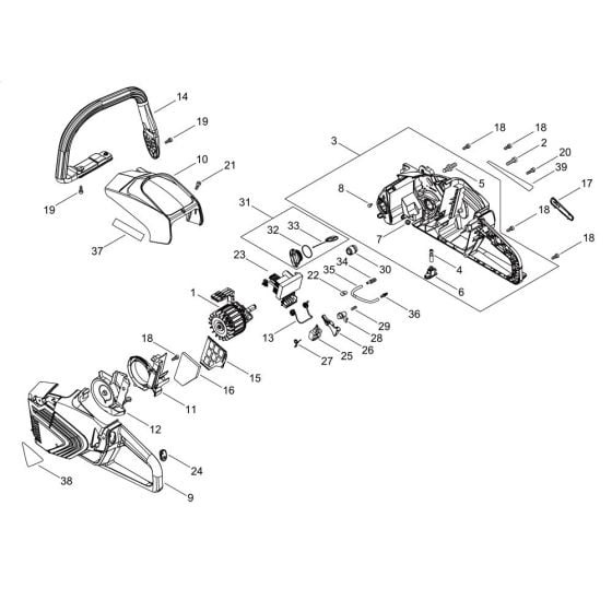 Motor for ECHO DCS-3500 Chainsaw