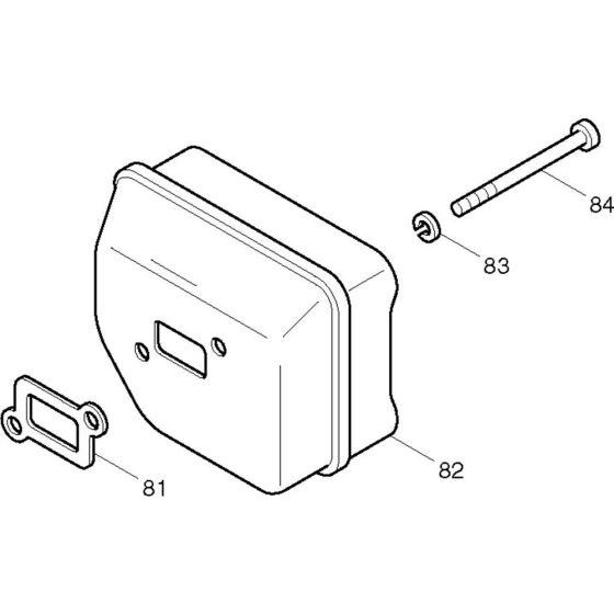 Muffler Assembly for Makita DCS330S-30 Chainsaws