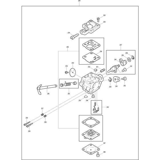 Carburetor Assembly For Makita DCS5200I-38 Chainsaw